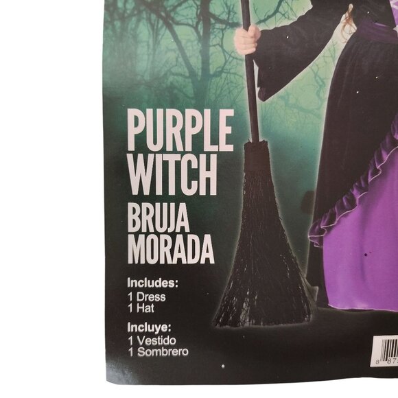 Morph Girls M (7/8) Purple Witch Dress and Hat Halloween Costume - Picture 4 of 7